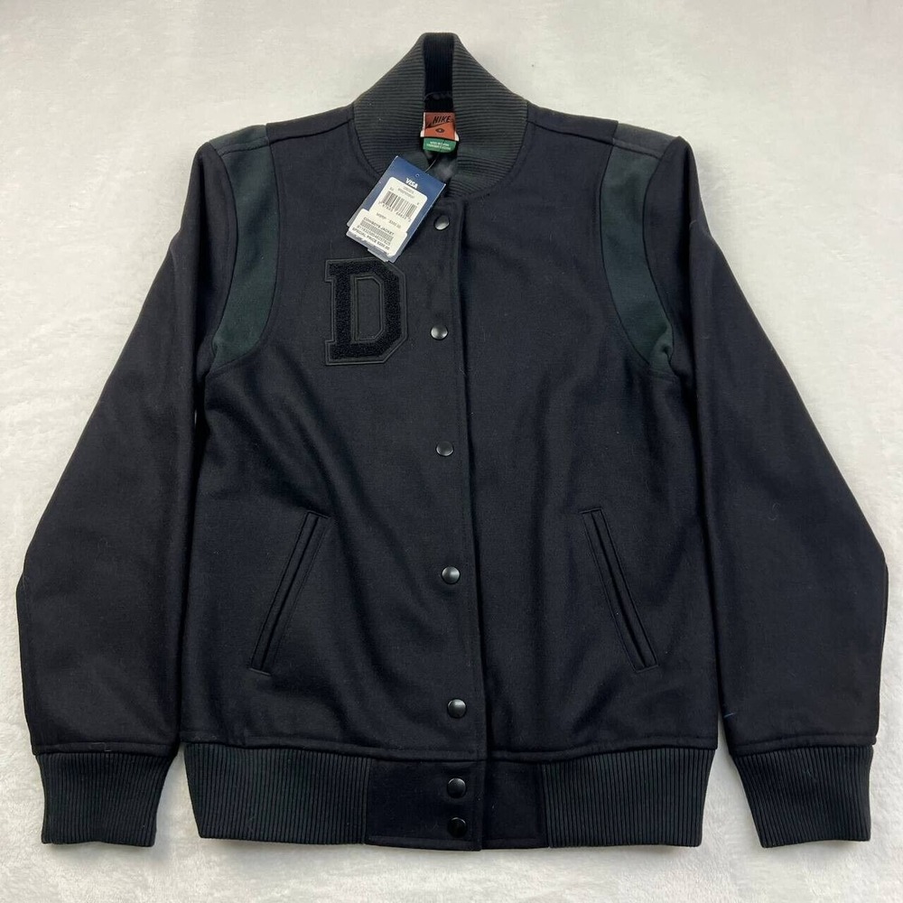 Dallas Cowboys Varsity Jacket Mens Medium Black Nike‎ NFL Long Sleeves New M